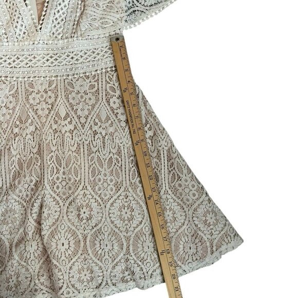 Lulus Love Swept White Lace Midi Skater Dress Size XL New - Picture 3 of 6